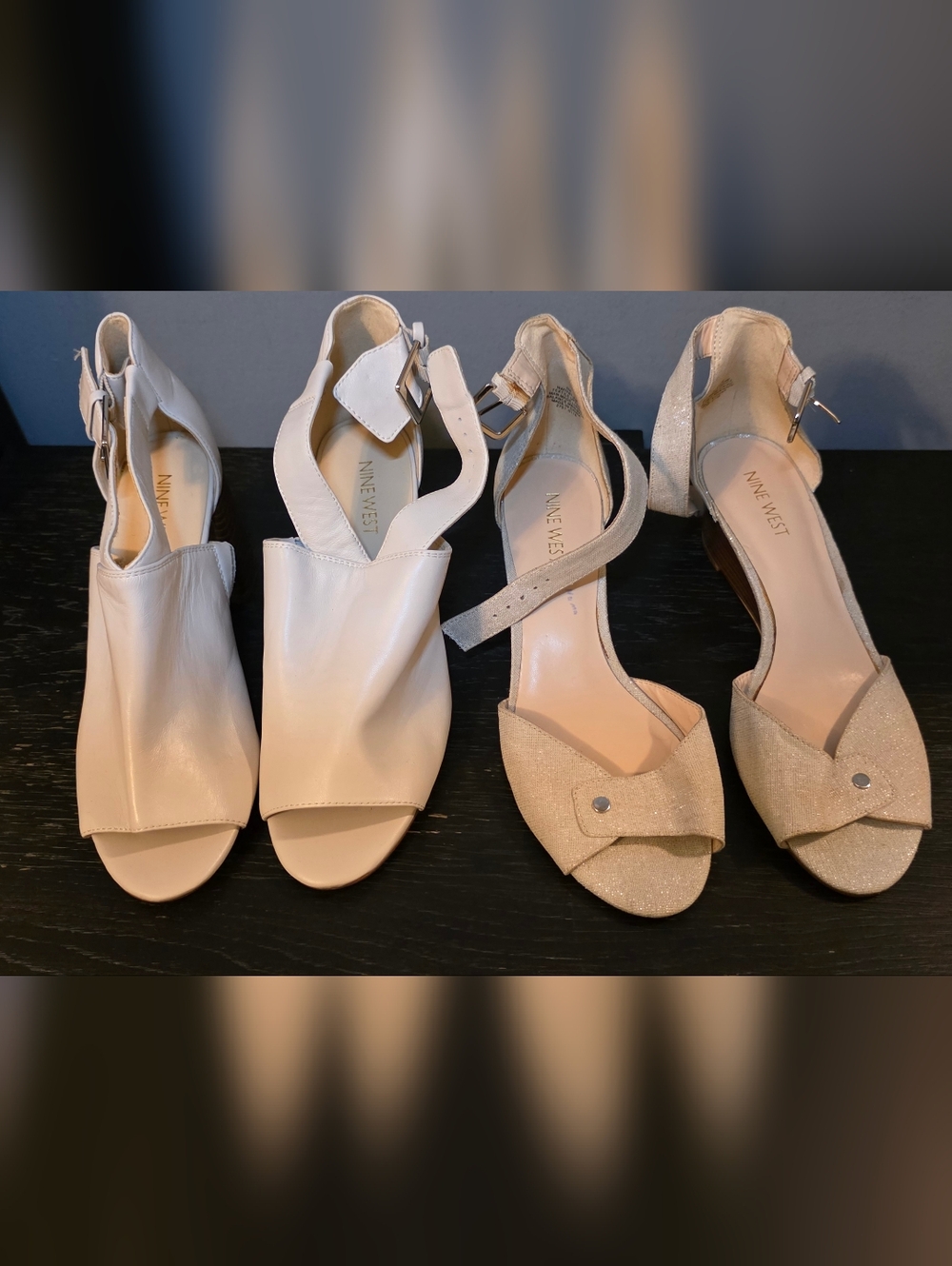 2 Pairs Nine West Sandals Heels | Size 8 | Bundle